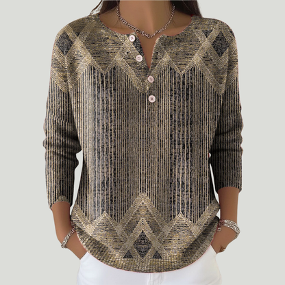 Mila | T-Shirt Rayé Vintage (Manches Longues)