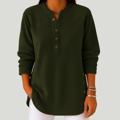 Emmy | blouse unie à manches longues