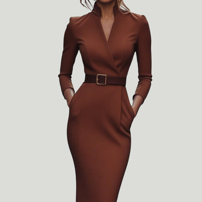 Miriam | Robe Élégante Ceinturée