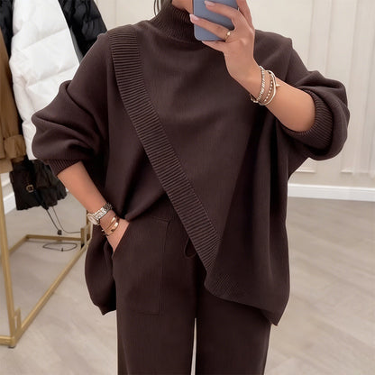 Sanne | Ensemble 2 pièces – Pull asymétrique + pantalon large